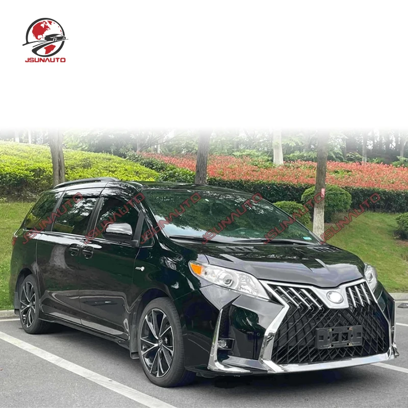 Неокрашенный пластиковый Sienna Facelift Передний Задний бампер решетка двигателя для 2011-2020 Toyo Sienna обновление LM стиль Корпус Комплект