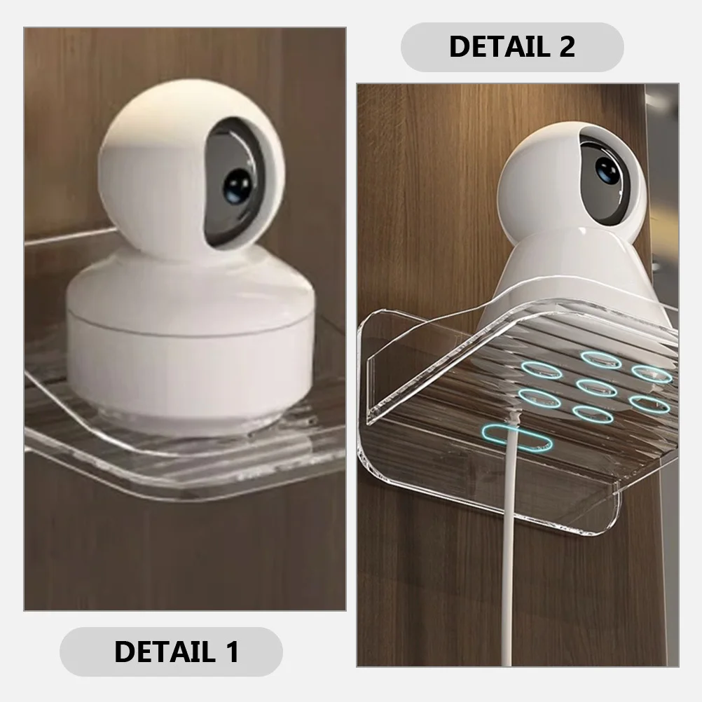 

Wall Mount Floating Shelf No Punching Security Camera Support Bracket Speaker Rack Versatile Storage Solution Wet Humid