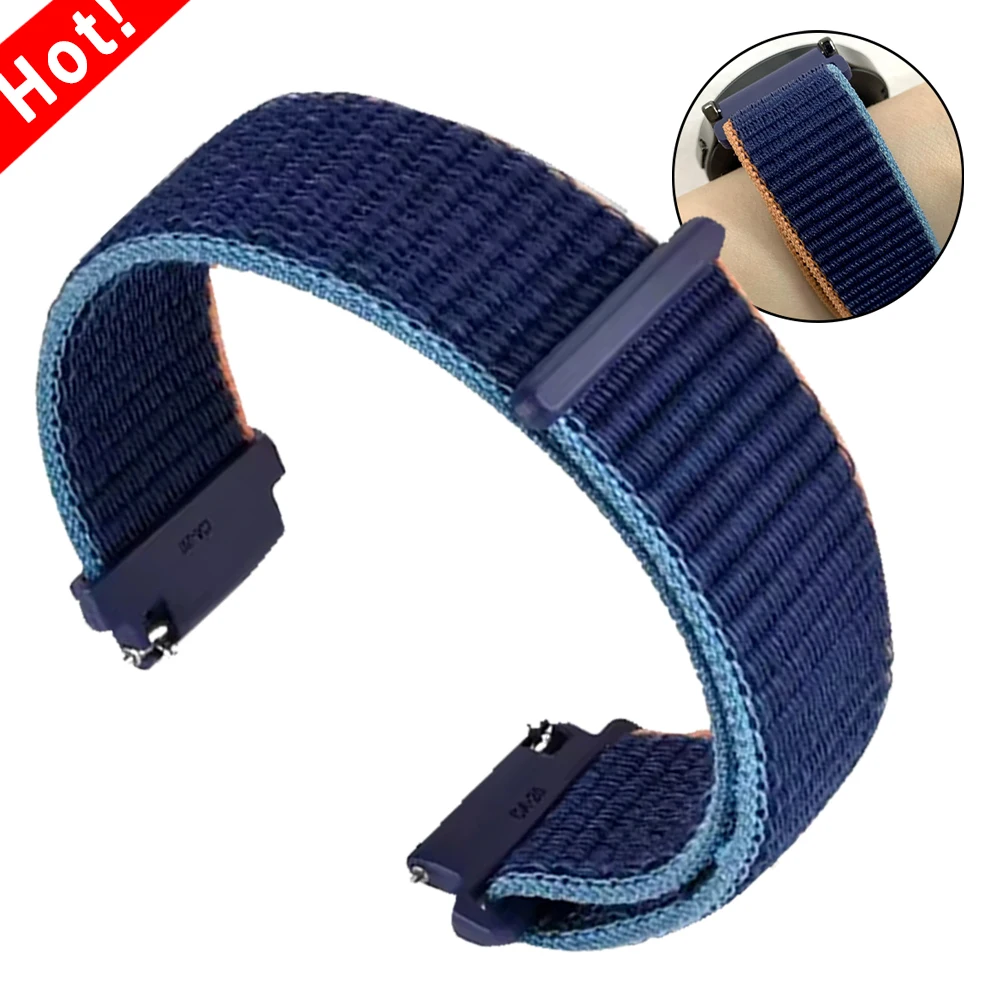 Bracelet en nylon pour montre Huami Amazfit Active Max, 20 mm, 22 mm, compatible avec BIP 6, BIP 5, UNITY, Active 2, BALANCE2, GTR/GTS Pace
