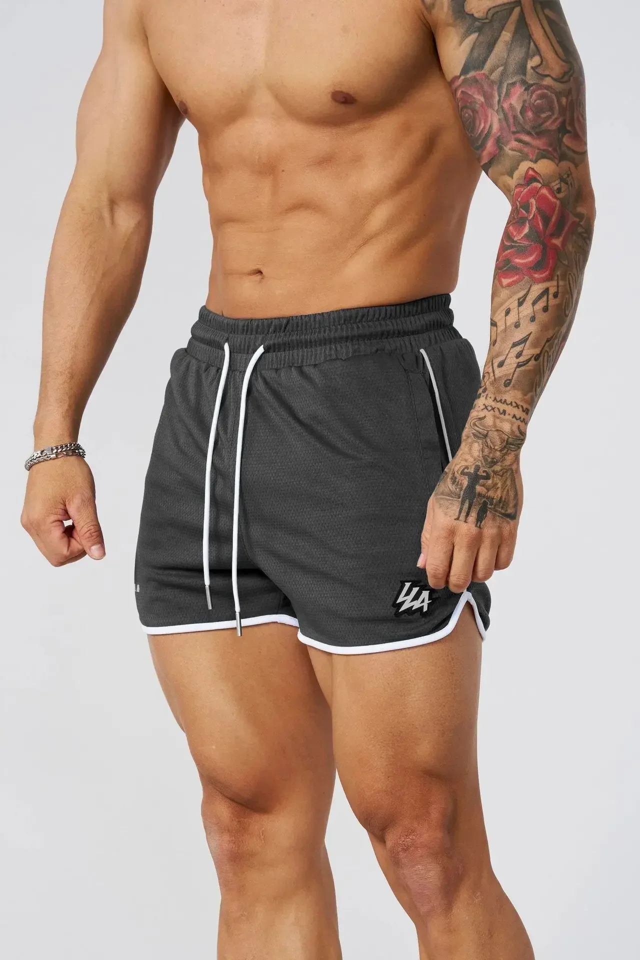 men's shorts Fine mesh quick drying breathable print casual shorts Outdoor running training beach pants