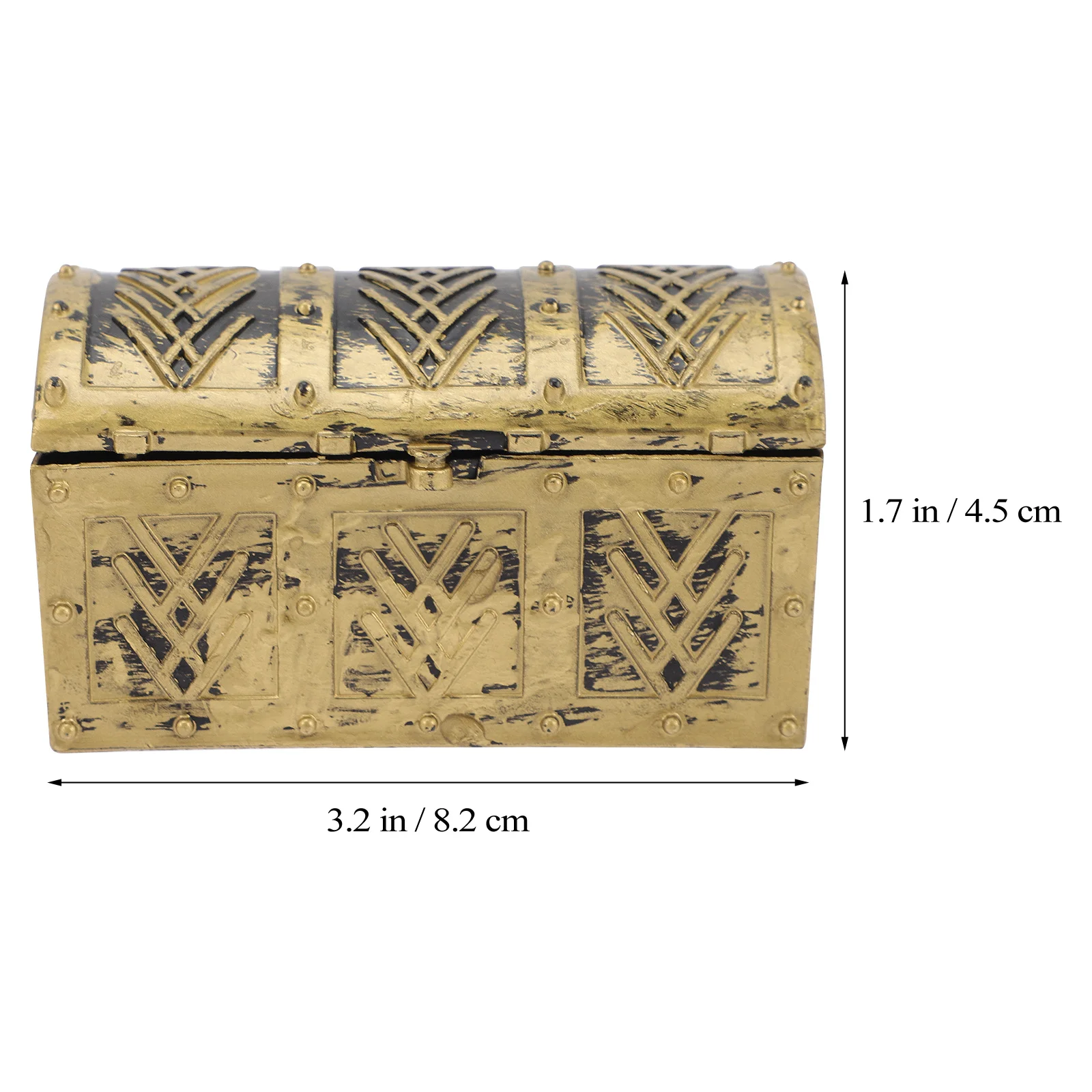 

4Pcs Retro Pirate Box Mini Treasure Chest for Children Gold Map Gem Storage Kids Imagination Play Daily Use Decorative Case