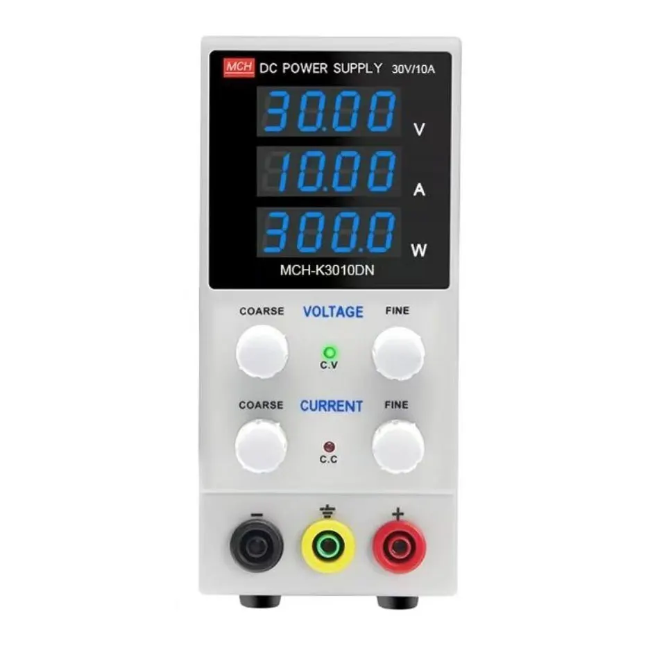 DC Adjustable Power Supply, 30V, 5A, Power Measurement, 30V10A150W300W