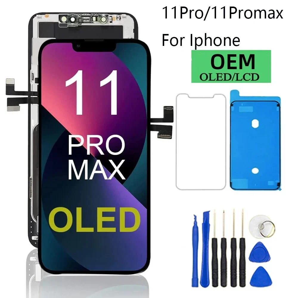 

OLED Pantalla для iphone 11 Pro, дигитайзер сенсорного экрана в сборе для iPhone 11 Pro 11 Pro 11 Pro Max, замена ЖК-дисплея 3D Touch