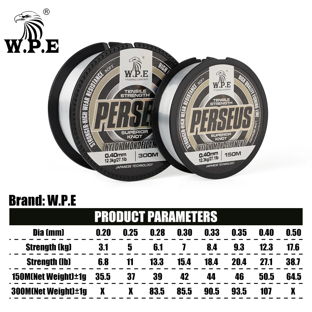 Hilo monofilamento de nylon W.P.E Perseus para carpa y black bass - imagen 4