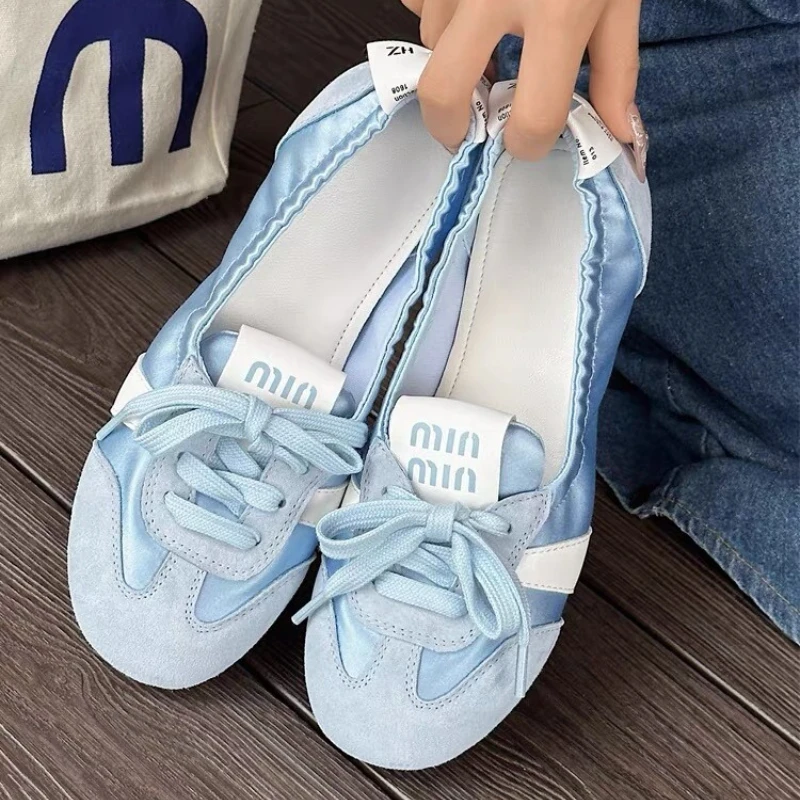 Nuevas Zapatillas Casuales de Mujer 2026, Cómodas Bailarinas Bajas de Verano, Zapatos Deportivos con Cordones para Mujer, Zapatos de Mujer