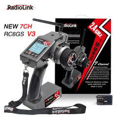 Radiolink RC6GS V3 2.4G trasmettitore Radio a 7 canali con ricevitore R7FG telemetria giroscopica inclusa telecomando per barca auto RC