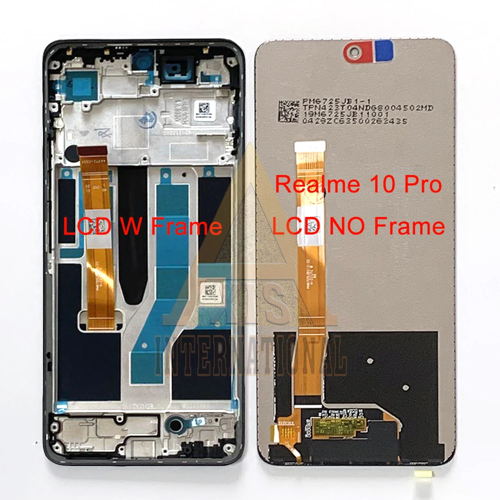 

6.72'' Original IPS For Oppo Realme 10 Pro LCD RMX3663 Display Screen Touch Panel Digitizer For Realme 10Pro LCD RMX3660 Frame