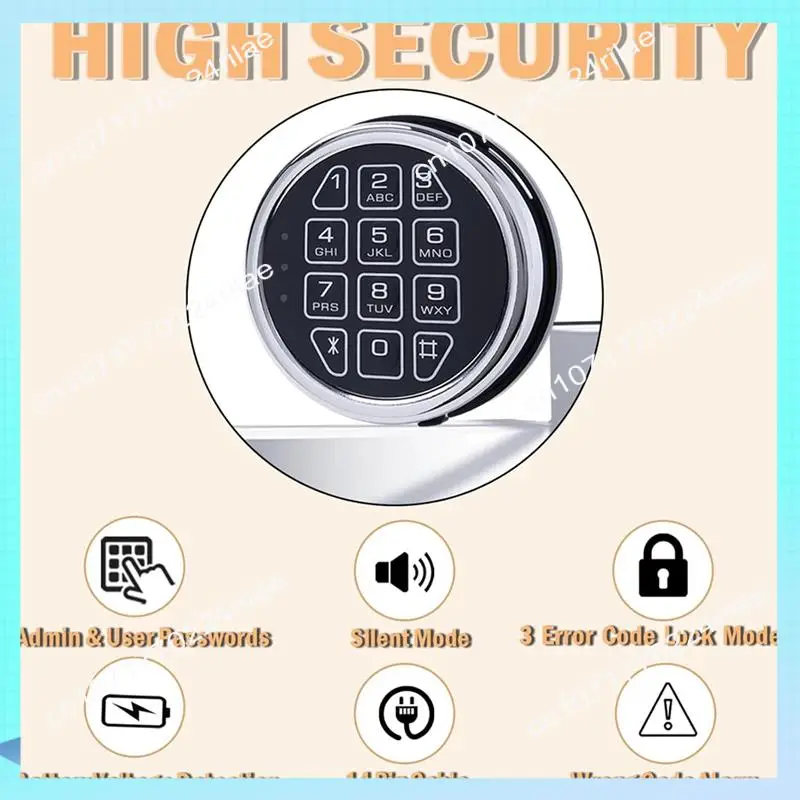 A17Z Stackable Safelock Replacement With Swing Bolt Fire Resistantchrome Number Keypad Electronicsafe Lock Forsafes
