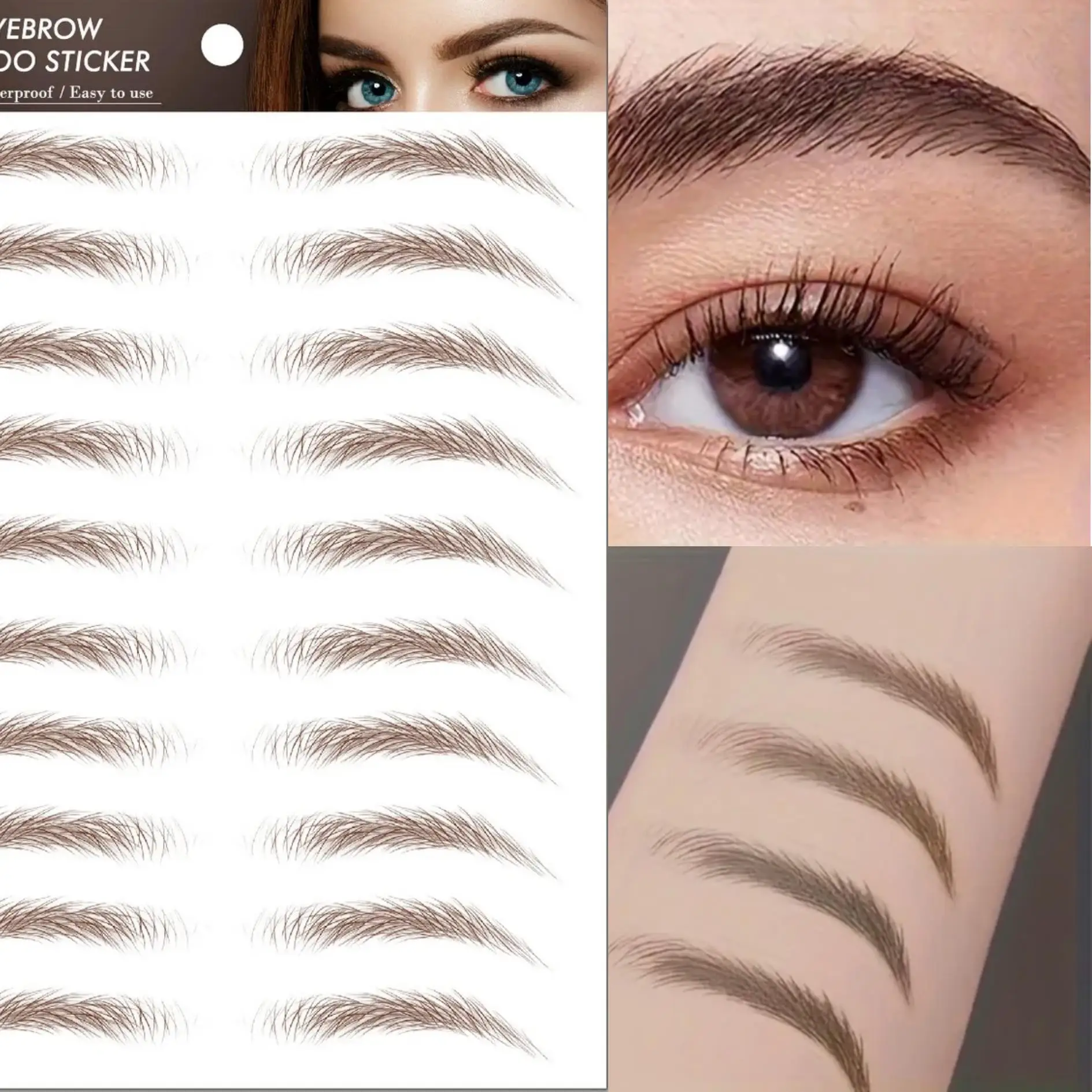 4D haar zoals waterdichte wenkbrauwtatoeages, langdurig, zweetbestendig, tattoo-wenkbrauwen voor vrouwen