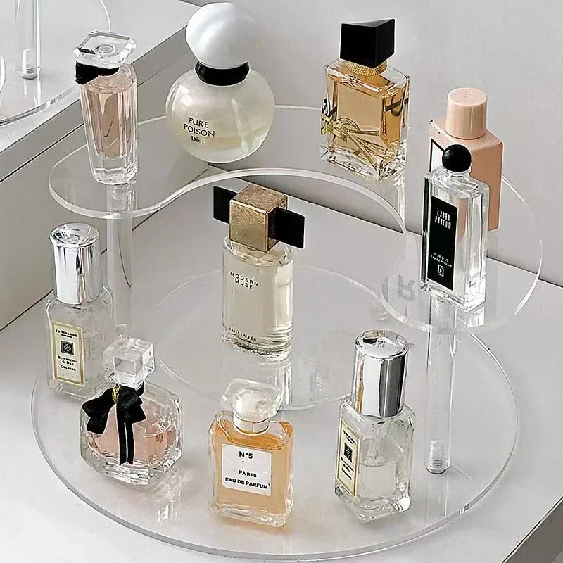 

For Display Riser Perfume Stand Doll Organizer Clear Bedroom Shelf Riser Organizer for Figures Desktop Display Rack