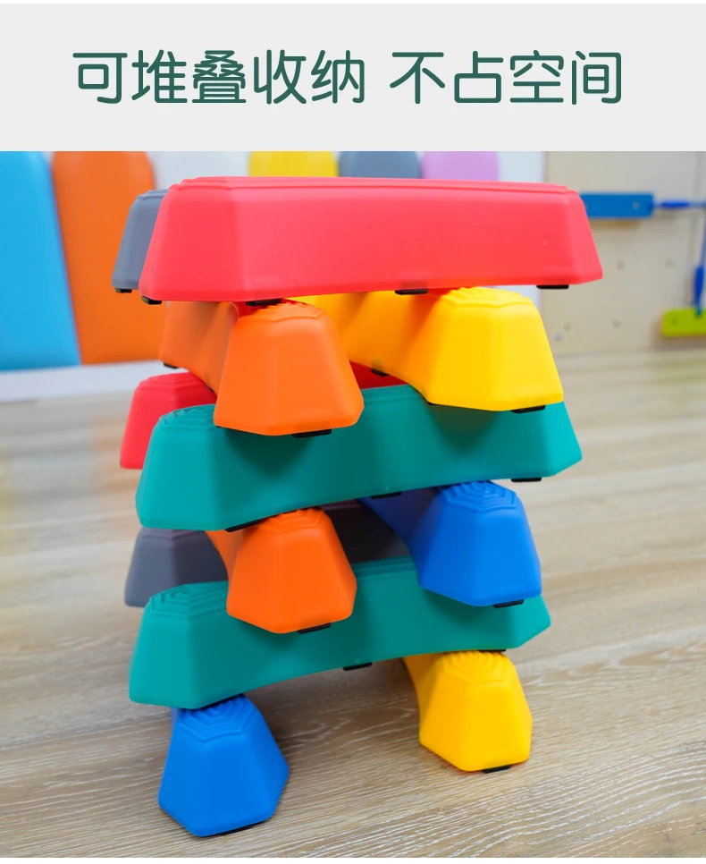 Balance Board Einzelne Holzbrücke Kinder Sensorisches Trainingsgerät Kindergarten Sport Cross River Stone Spielzeugausrüstung – Detail 5