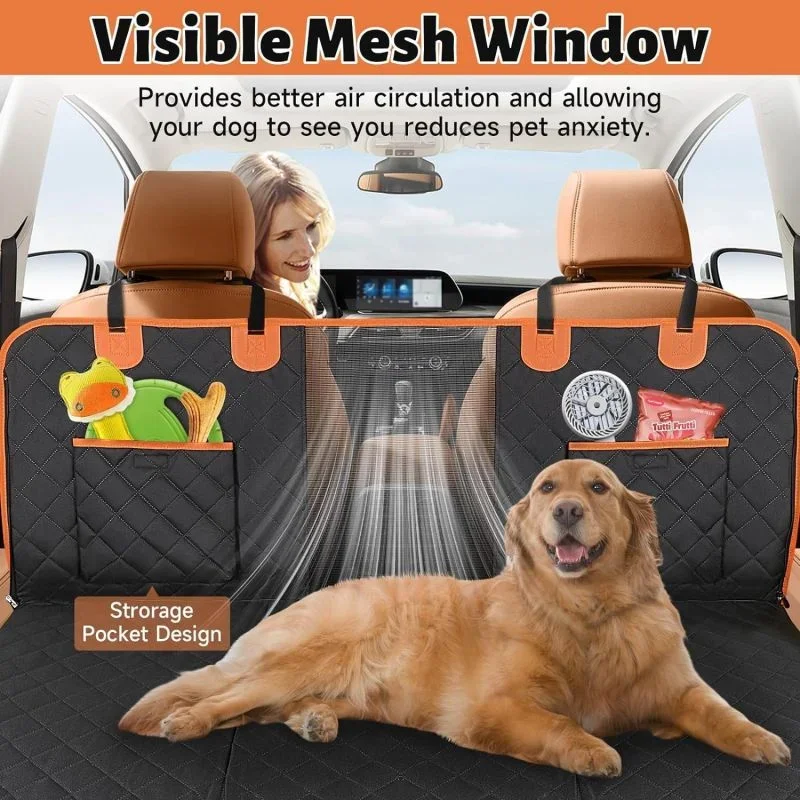 

Hard Bottom Dog Car Seat Cover Removable Anti-Scratch And Non-Slip Soft Dog Car Hammock Car Pet Backseat Protection Cover