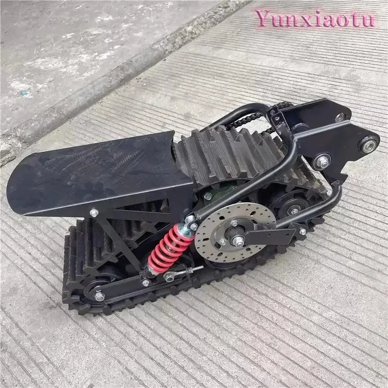 150CC Self-made two-wheel mid-to-high racing off-road motorcycle accessories, modified snow triangle crawler sled + tracks