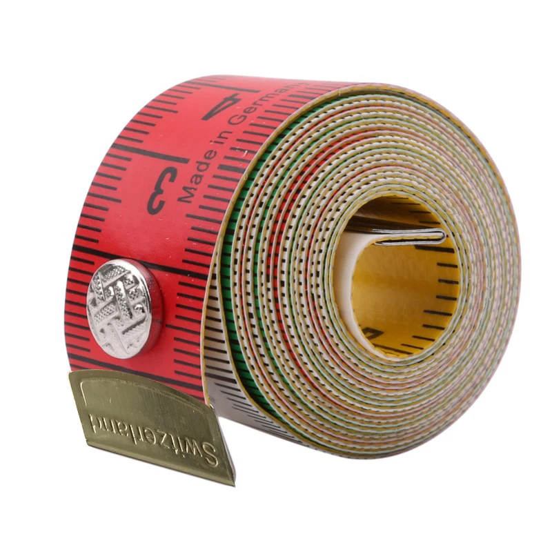1.5M Soft Tape Measure Tailor's Tape With Snap Fasteners Body Measuring Double-sided Ruler For Needlework Sewing Tool