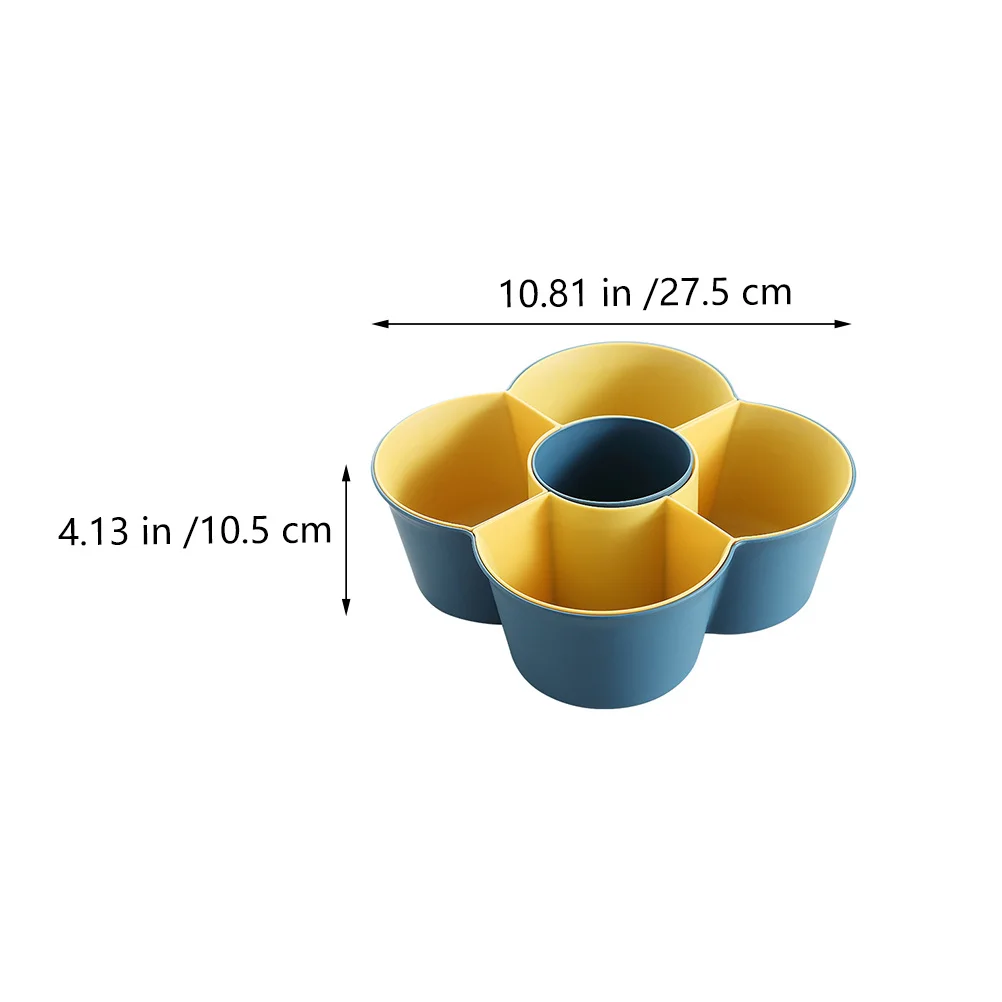 

1Pcs Double Layer Draining Basket Dark Blue PP Material Fruit Vegetable Wash Storage Multi-Grid Design Household Kitchen Tool