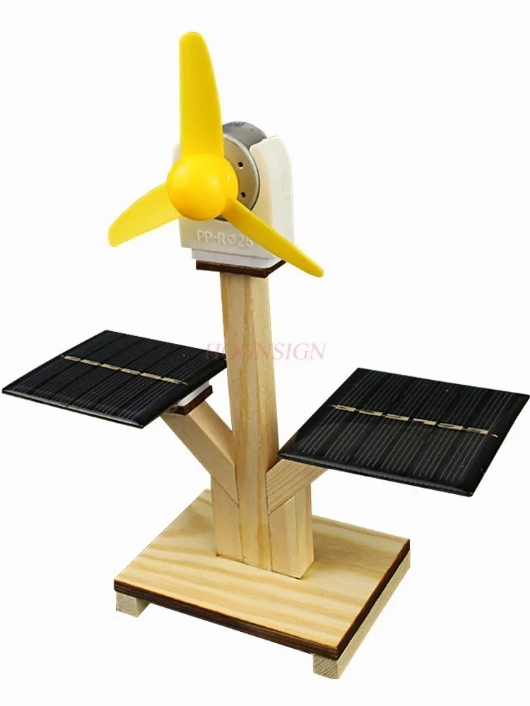 1 set Technology small maker invents solar fan, primary and secondary school students creatively assemble materials by hand