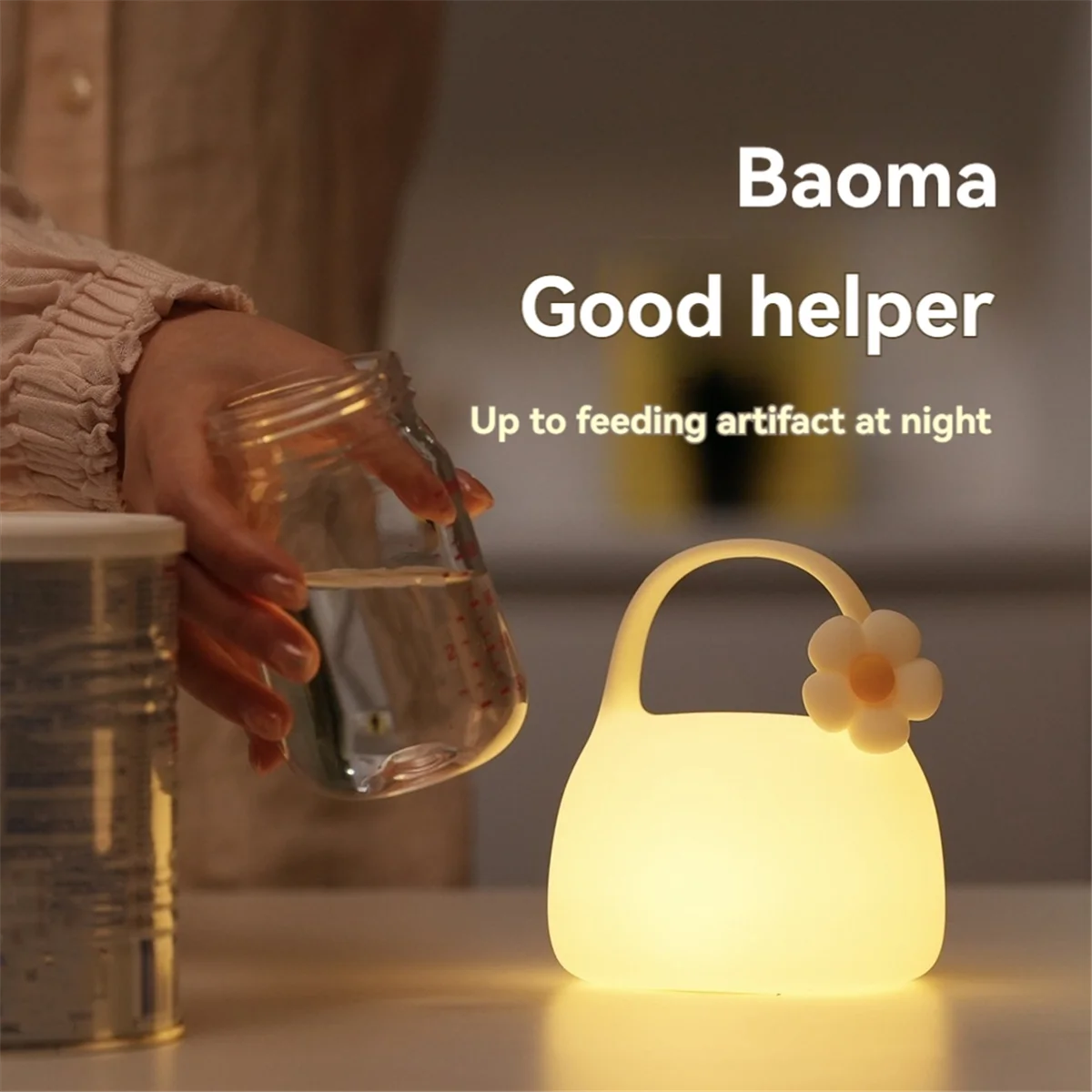 Bag Portable Lamp Cute Bedside Tabletop Pat Lamp Internet Celebrity Soft Light Sleep Lamp