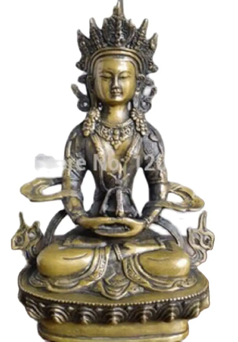 

collect from Tibetan Buddhist bronze AMITAYUS long life Buddha statue 20cm