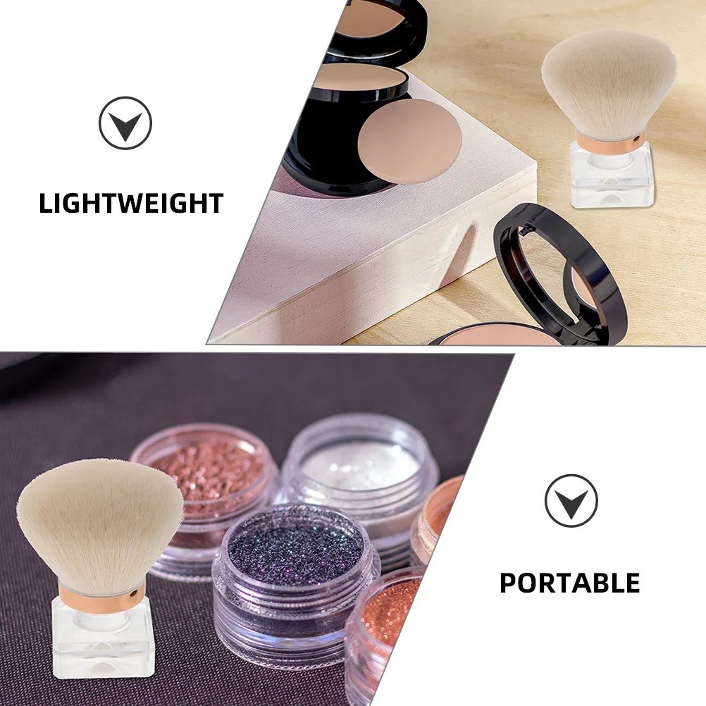 

2pcs Mushroom Head Makeup Brushes Soft Bristles Nail Dust Powder Blush Foundation Travel Beauty Tools Cosmetics