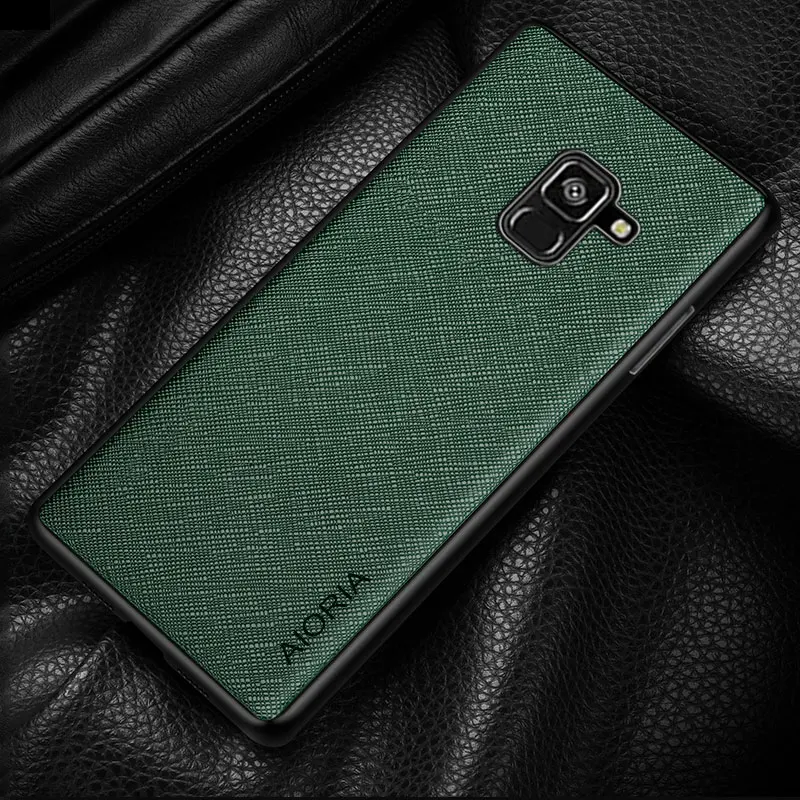 Case for Samsung Galaxy A8 Plus 2018 A730 A5 2017 A520 Cross pattern Leather cover Luxury coque for Samsung Galaxy A8 2018 case view 3