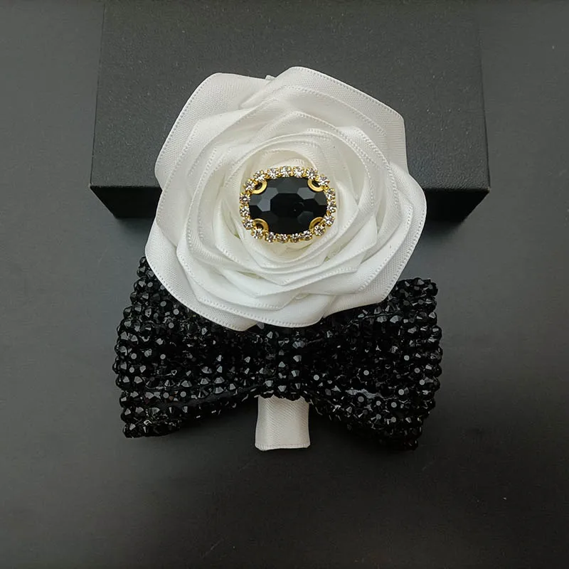 เข็มกลัดงานแต่งงาน ดีไซน์ดั้งเดิม งานฝีมือสุดหรู ของขวัญเครื่องประดับสำหรับผู้ชายและผู้หญิง อุปกรณ์เสริมชุดสูทระดับไฮเอนด์ ประดับด้วยคริสตัล