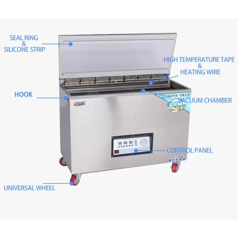 Mini 2kg té pollo carne queso arroz ladrillo hamburguesa Jamón unidad sellado máquina de envasado al vacío para mariscos