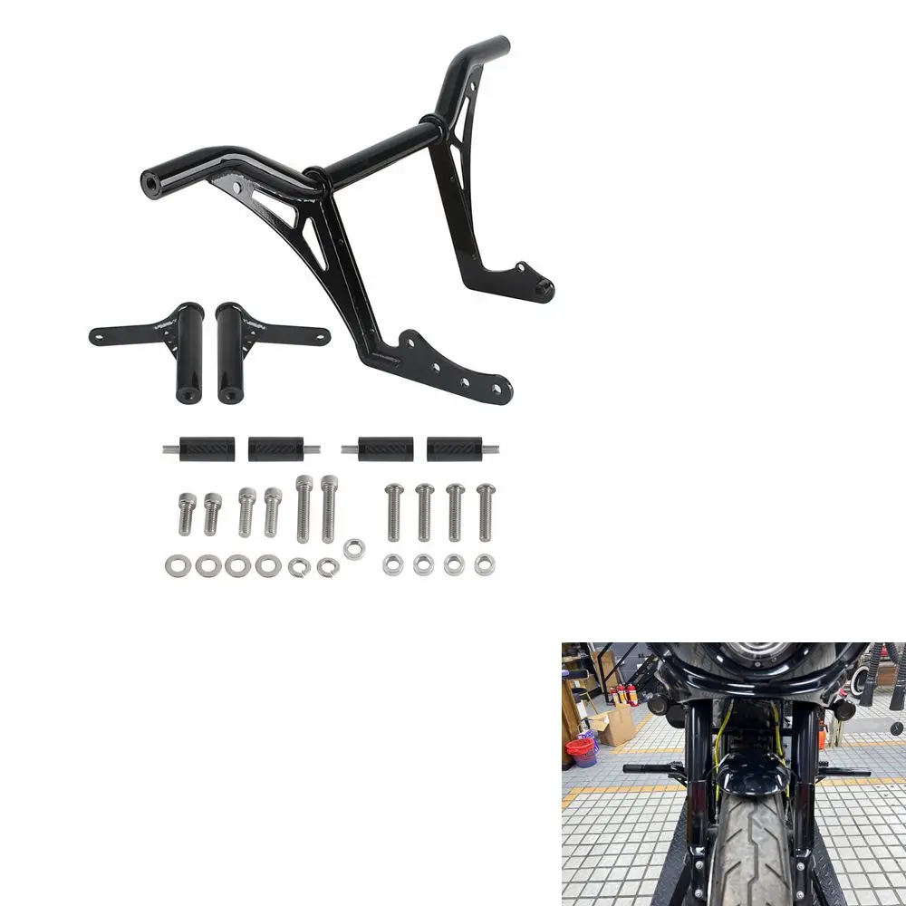 Motorcycle Highway Engine Guard Crash Bar Rear Saddlebag Guards Bumper For Softail Low Rider ST 117 FXLRST 2022 2023 2024