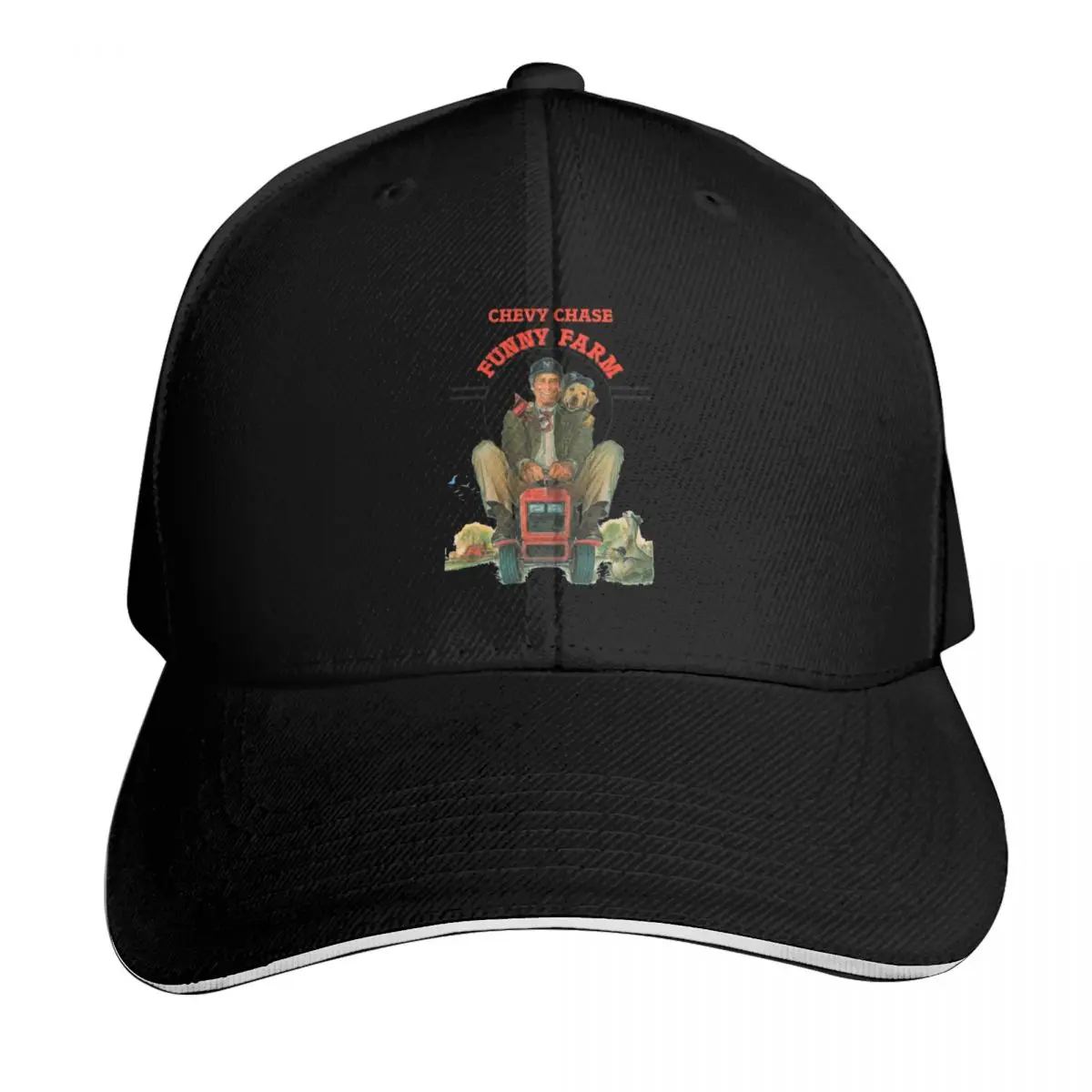 Funny Farm Chevy Chase Funny Movie Baseball Cap Cotton Twill Breathable Contrast Two Tone Brim Snapback Flat Bill