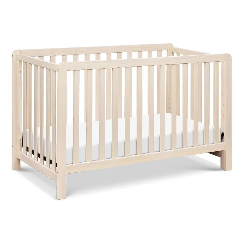 4-in-1 Low-Profile Convertible Crib in Washed Natural, Greenguard Gold Certified