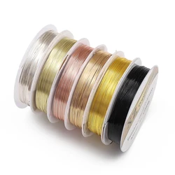 0.2-0.8mm 6 Colors Colorfast Brass Copper Wire for Necklace Bracelet DIY Jewelry Craft Making Accessories String Wires