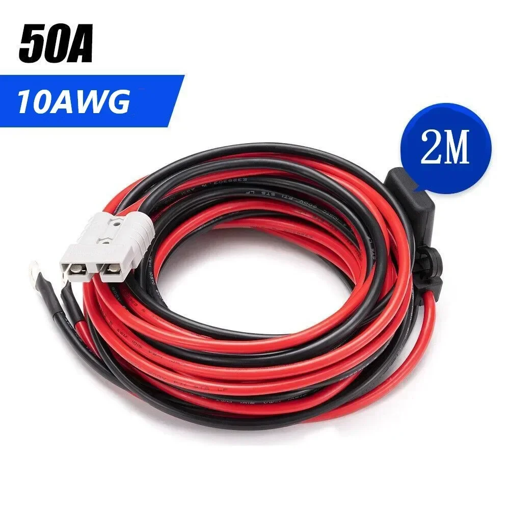 

600V Battery Charging Connector Terminals Cable 50A Quick Connect Wire For Anderson Plug To Lug M8 Terminal Electrical Equipment