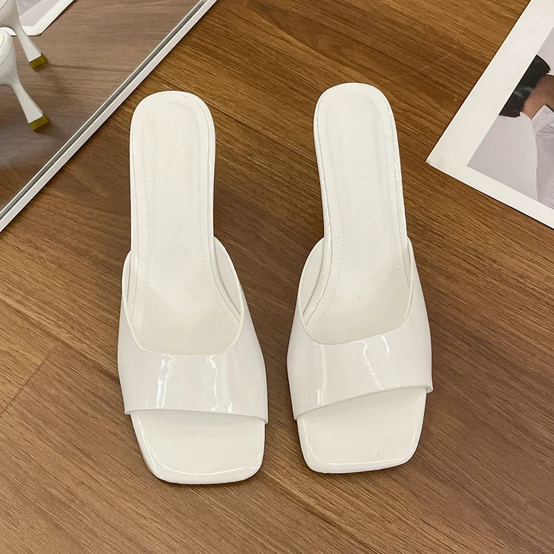 Women High Heel Sandals Summer New Fashion Square Toe Open Toe Women Elegant Casual Comfortable Black High Heel Sandals image 3