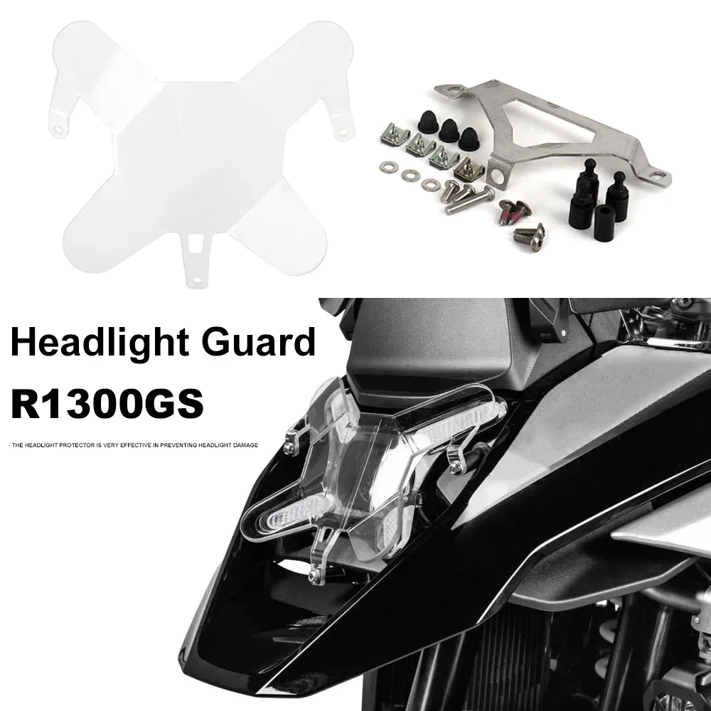 

Motorcycle R 1300 GS 2023 2024 Headlight Protector Guard Cover Head Light Accessories Acrylic For BMW R1300 GS r1300gs R1300GS