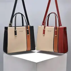 Borse patchwork per donna Borsa con manico superiore con tracolla regolabile Borse a tracolla di grande capacità Borse a tracolla alla moda Regalo da lavoro