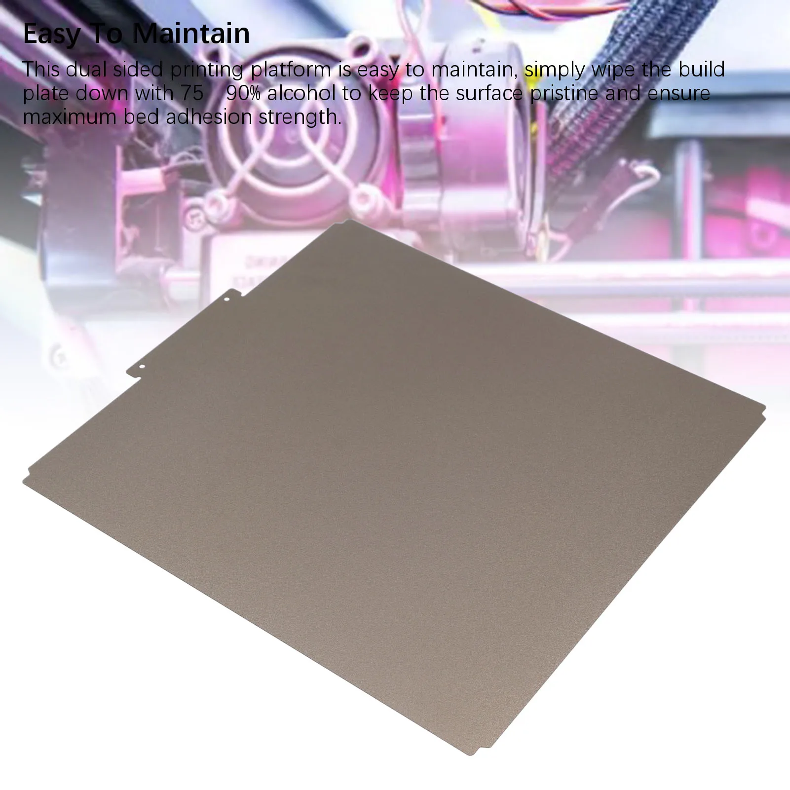 

Dual Sided Printing 3D Printer Build 347x368mm 0.5mm Thickness Dual Sided PEI Build Plate for Raise3d Pro3