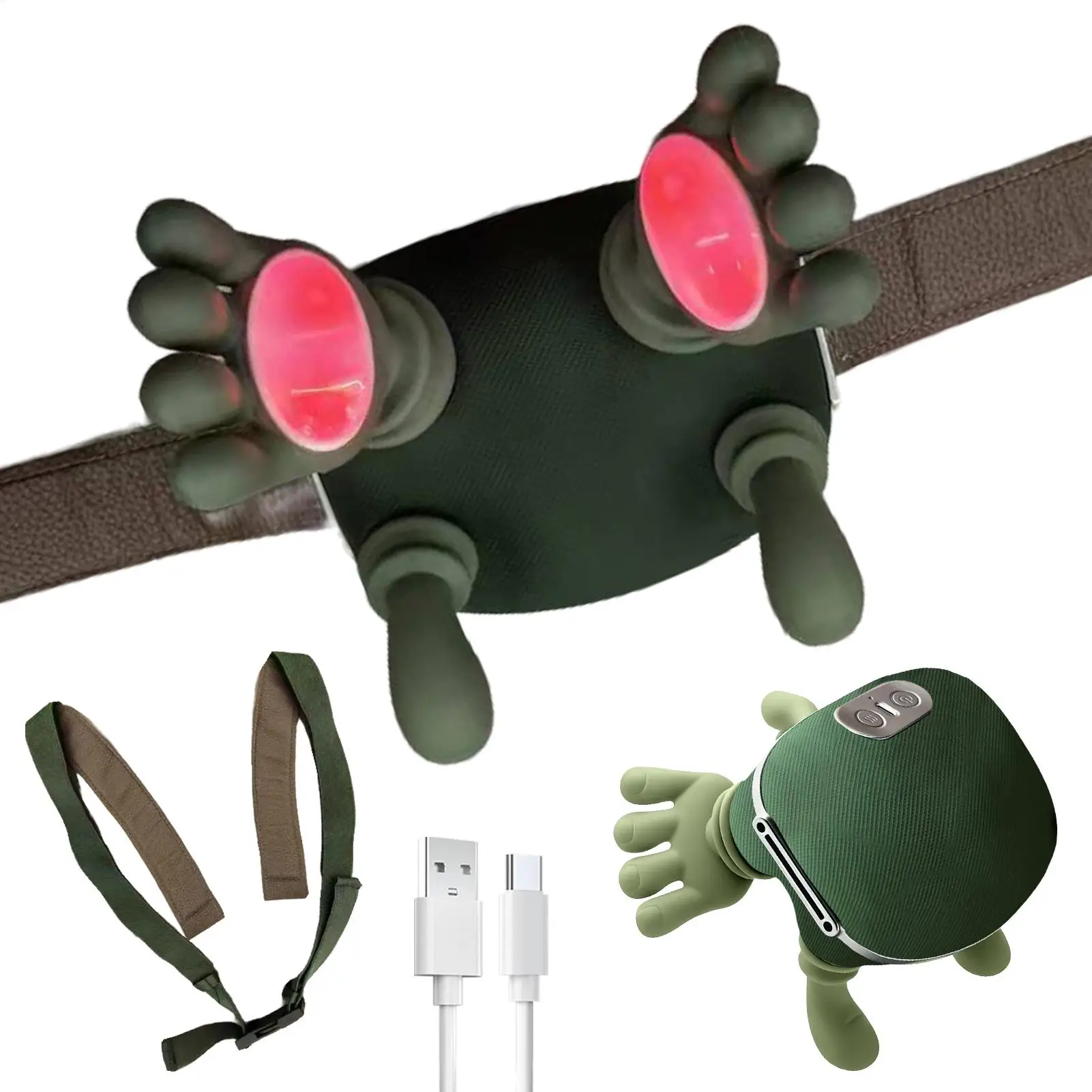 

Rechargeable Heating Neck Massager with 3 Speed Vibration Mode for Muscle Pain Relief Cordless Portable Shoulder Back Relaxation