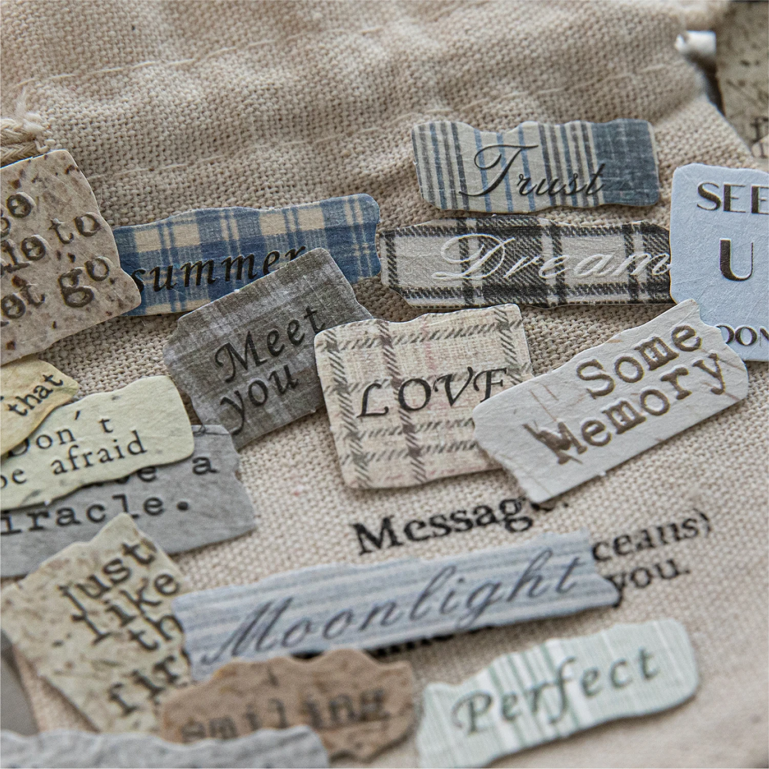 JIANQI 40 ورقة ملصقات إنجليزية مجزأة ملصق غير المرغوب فيه مجلة الكولاج الديكور سجل القصاصات مذكرات ملصق لطيف #6