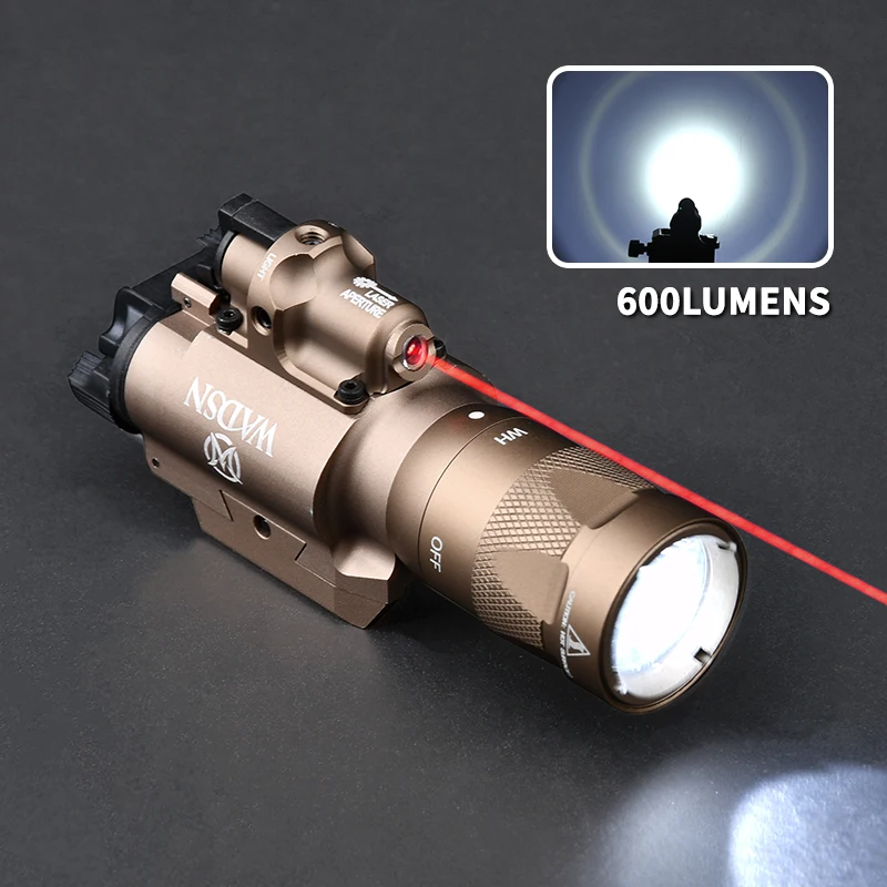 Tacti SF X400 X400V Tactica Strobe Flashlight WADSN Pistol Hunting Scout Light Red Dot 600 Lumen For Glock 17 G17 G19 Outdoo