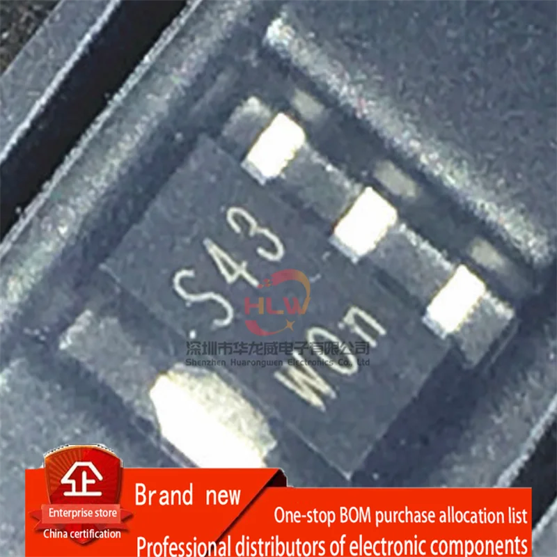 10PCS/LOT S43 S46 50V3A SOT-89 Bipolar Transistor PBSS5350 PBSS4350X new original