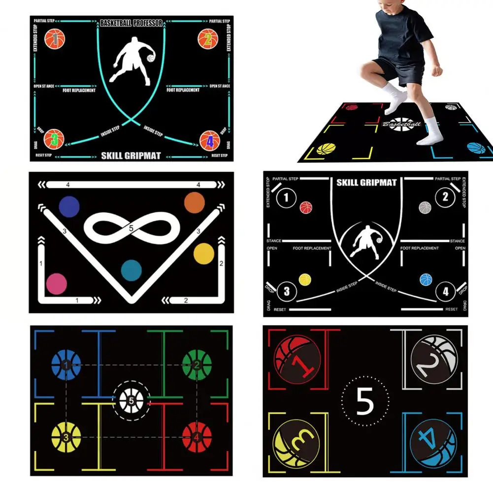 Basketball Speed Training Mat Indoor Low Noise Basketball Skill Improvement Mat Kids Adults Basketball Balance Training Mats
