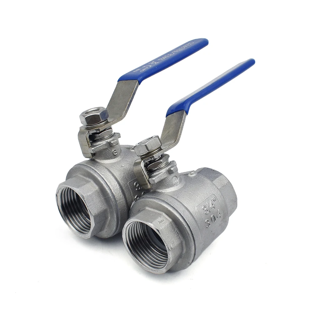 

1/4 "3/8" 3/4 "1" 1-1/4 "1-1/2" 2" BSPT 304/316L Female Stainless Steel Ball Valve Two-piece Full Bore Valve, Water Switch Valve