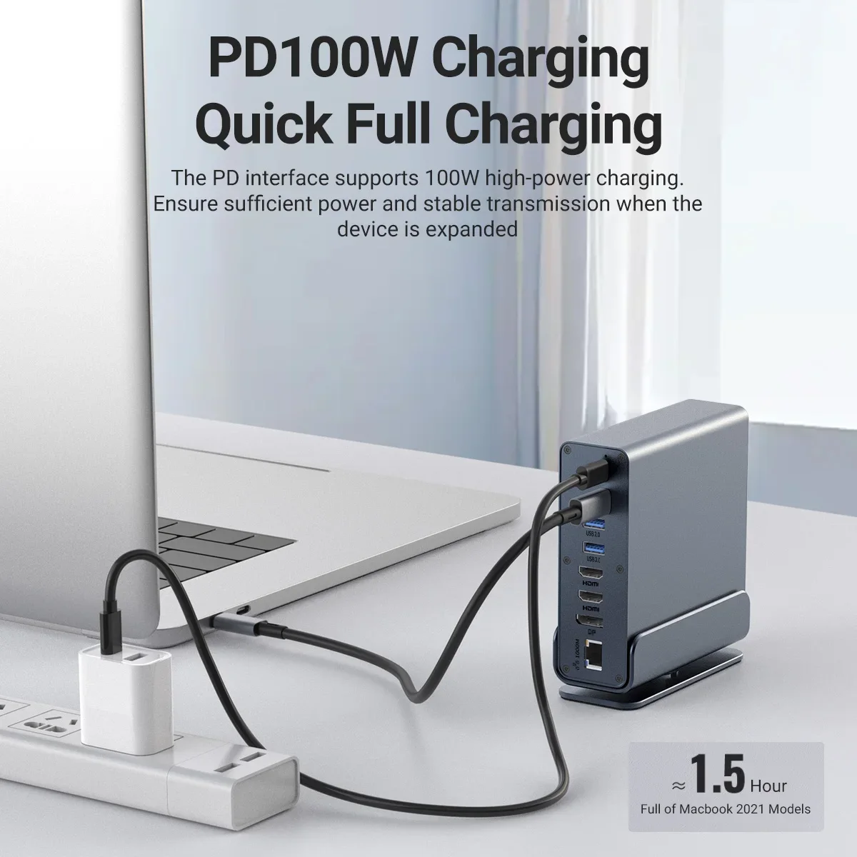 

Док-станция-концентратор 15 в 1 USB C, многопортовая док-станция типа C 3 USB 30 HDMI PD 100 Вт RJ45 Ethernet SD TF Reader 35 мм Аудио для MacBook