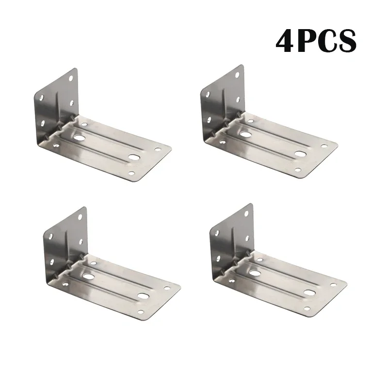 4/8pcs Adjustable Right Angle Bracket  Stainless Steel L Bracket for Kitchen Shelf Fastener Furniture Corner Brace Hardware Tool