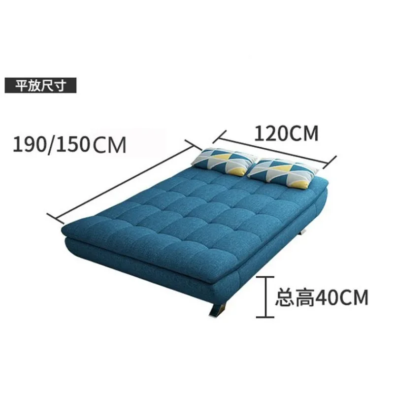 شقة صغيرة قابلة للطي لغرفة المعيشة الحديثة أريكة قماش متعددة الوظائف سرير أريكة لثلاثة أشخاص #5