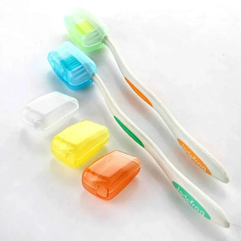 5Pcs/10Pcs Portable Toothbrush Head Cover Case Travel Outdoor Tooth Brush Cover Multi Color Cap Case Trip Bathroom Accessories