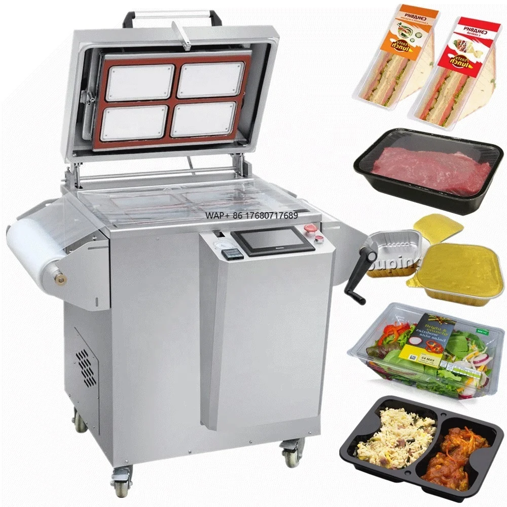 430 الغذاء فراغ السدادة صينية السدادة تعديل آلة تغليف الغلاف الجوي الغذاء الصناعية خريطة صينية السدادة وجبة جاهزة اللحوم الأسماك
