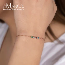 eManco DIY Birthstone Bracelet 12 Zodiac Sign Charm Zircon Personalized Matching Bracelet Couple Party Gift