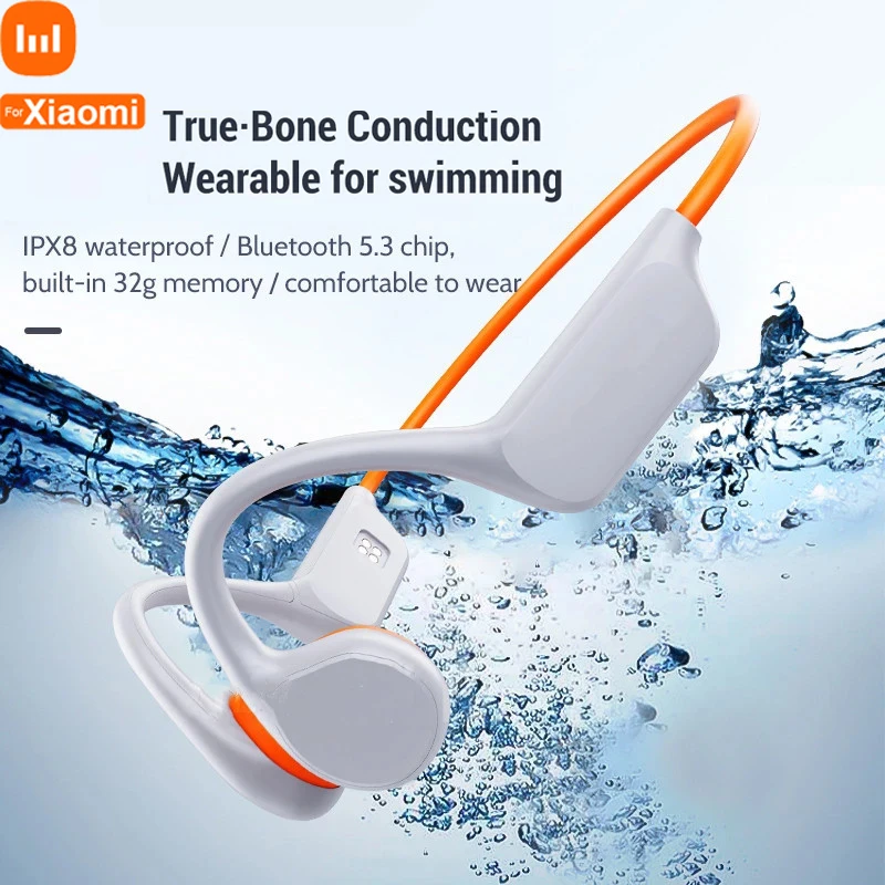 Écouteurs Bluetooth à conduction Sophia pour Xiaomi Fashion, casque de natation sans fil, casque étanche, X7, IPX8, MP3, IP68, 32 Go