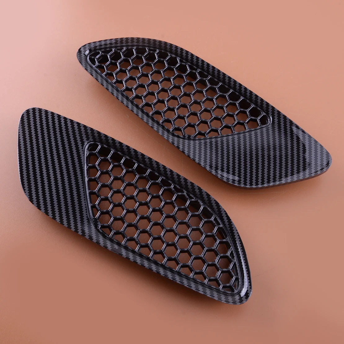 

1 Pair Car Front Bonnet Hood Vent Air Intake Cover fit for BMW E90 E91 E92 E93 M3 Type 2007-2011 2012 2013 Carbon Fiber Style