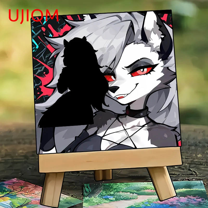 UJIOM Loona Eye Catching Silhouette Wall Sticker Delicate Big Boobs Occlusion Scratch Decal Suitable For Game Room Decoration